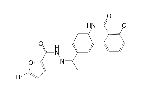 N-{4-[(1Z)-N-(5-bromo-2-furoyl)ethanehydrazonoyl]phenyl}-2-chlorobenzamide