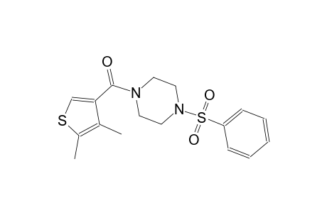 1-[(4,5-dimethyl-3-thienyl)carbonyl]-4-(phenylsulfonyl)piperazine