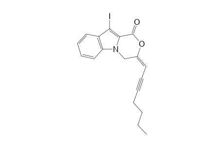 (E)-3-(Hept-2-yn-1-ylidene)-10-iodo-3,4-dihydro-1H-[1,4]oxazino[4,3-a]indol-1-one