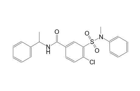 4-chloro-3-[(methylanilino)sulfonyl]-N-(1-phenylethyl)benzamide