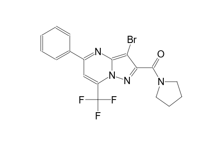 3-bromo-5-phenyl-2-(1-pyrrolidinylcarbonyl)-7-(trifluoromethyl)pyrazolo[1,5-a]pyrimidine