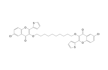 6-chloro-3-[(10-{[6-chloro-4-oxo-2-(thiophen-2-yl)-4H-chromen-3-yl]oxy}decyl)oxy]-2-(thiophen-2-yl)-4H-chromen-4-one