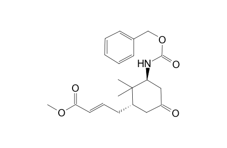 Methyl 4-{3'.beta.-[(benzyloxycarbonyl)amino]-2',2'-dimethyl-5'-oxocyclohex-1'.alpha.-yl]but-2-enoate