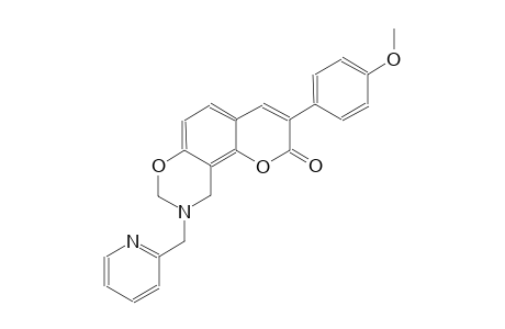 2H,8H-pyrano[2,3-f][1,3]benzoxazin-2-one, 9,10-dihydro-3-(4-methoxyphenyl)-9-(2-pyridinylmethyl)-