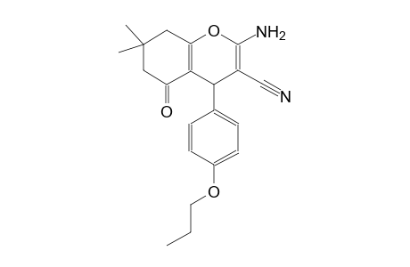 2-amino-7,7-dimethyl-5-oxo-4-(4-propoxyphenyl)-5,6,7,8-tetrahydro-4H-chromene-3-carbonitrile