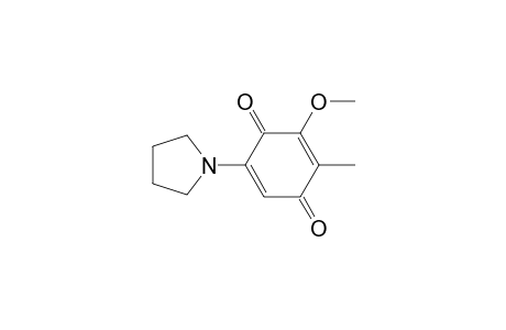 2-Methoxy-3-methyl-6-(1-pyrrolidinyl)-1,4-benzoquinone