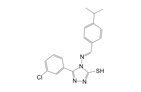 5-(3-chlorophenyl)-4-{[(E)-(4-isopropylphenyl)methylidene]amino}-4H-1,2,4-triazol-3-yl hydrosulfide