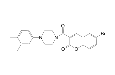 6-Bromanyl-3-[4-(3,4-dimethylphenyl)piperazin-1-yl]carbonyl-chromen-2-one