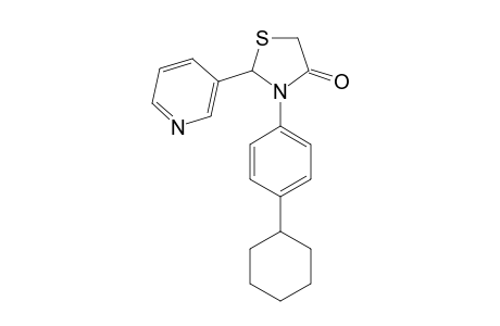3-(p-cyclohexylphenyl)-2-(3-pyridyl)-4-thiazolidinone
