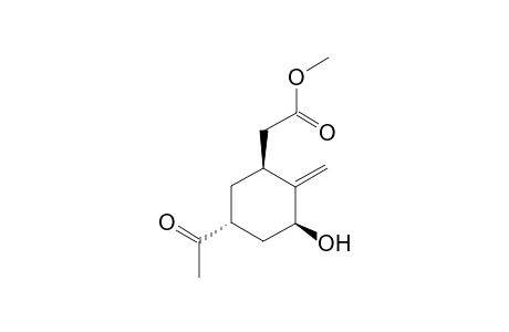 2-[(1S,3S,5R)-5-acetyl-3-hydroxy-2-methylene-cyclohexyl]acetic acid methyl ester