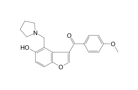 (4-methoxyphenyl)-[5-oxidanyl-4-(pyrrolidin-1-ylmethyl)-1-benzofuran-3-yl]methanone