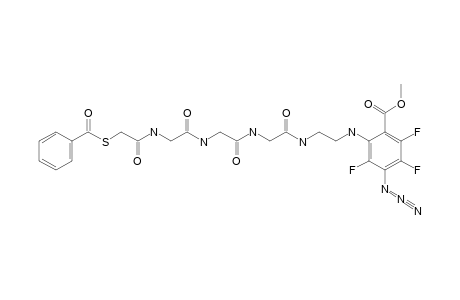 4-azido-2-[2-[[2-[[2-[[2-[[2-(benzoylthio)acetyl]amino]acetyl]amino]acetyl]amino]acetyl]amino]ethylamino]-3,5,6-trifluoro-benzoic acid methyl ester