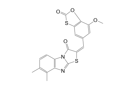 thiazolo[3,2-a]benzimidazol-3(2H)-one, 2-[(7-methoxy-2-oxo-1,3-benzoxathiol-5-yl)methylene]-7,8-dimethyl-, (2E)-