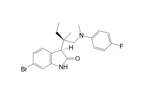 (3R,1'R)-6-Bromo-3-{1'-[(4''-fluorophenyl)(methyl)amino]-2'-methylbutan-2'-yl}indolin-2-one