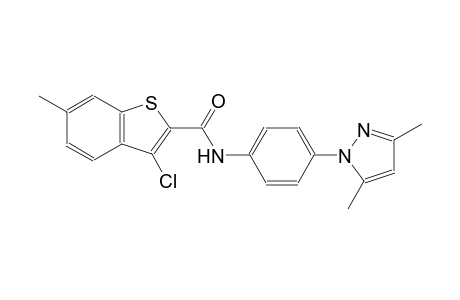 3-chloro-N-[4-(3,5-dimethyl-1H-pyrazol-1-yl)phenyl]-6-methyl-1-benzothiophene-2-carboxamide