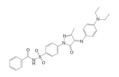 N-{p-{4-[p-(diethylamino)phenylimino]-3-methyl-5-oxo-2-pyrazolin-1-yl]phenylsulfonyl}benzamide