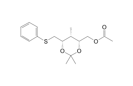 (4R,5R,6S)-4-Acetyloxymethyl-6-phenylthiomethyl-2,2,5-trimethyl-1,3-dioxane