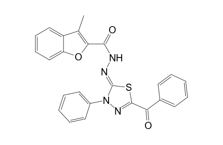 N-(5-Benzoyl-3-phenyl-3H-1,3,4-thiadiazol-2-ylidene)-3-methylbenzofuran-2-carbohydrazide