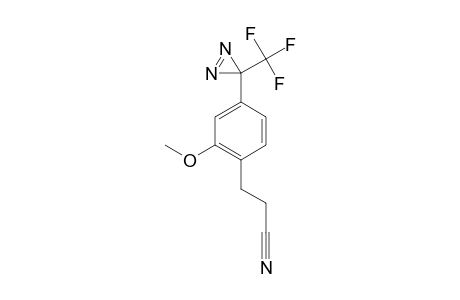 3-[2-METHOXY-4-[3-(TRIFLUOROMETHYL)-3H-DIAZIRIN-3-YL]-PHENYL]-PROPANENITRILE