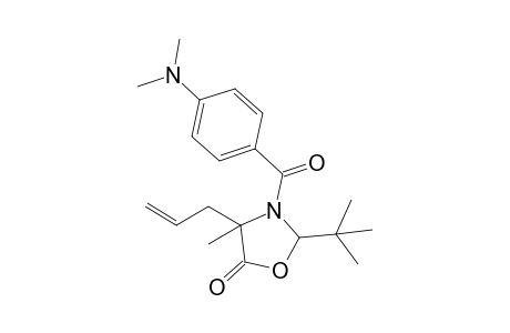 2-(t-Butyl)-3-[4'-(dimethylamino)benzoyl]-4-allyl-4-methyl-1,3-oxazolidin-5-one