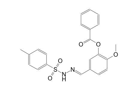 2-methoxy-5-((E)-{[(4-methylphenyl)sulfonyl]hydrazono}methyl)phenyl benzoate