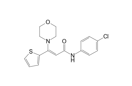 (Z)-N-(4-chlorophenyl)-3-(4-morpholinyl)-3-thiophen-2-yl-2-propenamide