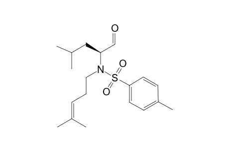4-Methyl-N-[(2S)-4-methyl-1-oxidanylidene-pentan-2-yl]-N-(4-methylpent-3-enyl)benzenesulfonamide