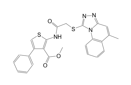 3-thiophenecarboxylic acid, 2-[[[(5-methyl[1,2,4]triazolo[4,3-a]quinolin-1-yl)thio]acetyl]amino]-4-phenyl-, methyl ester