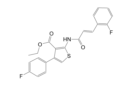 ethyl 4-(4-fluorophenyl)-2-{[(2E)-3-(2-fluorophenyl)-2-propenoyl]amino}-3-thiophenecarboxylate