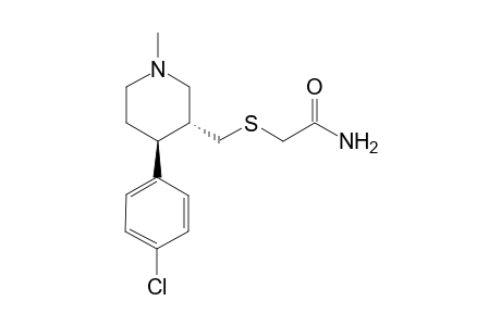 2-[(3R,4S)-4-(4-Chlorophenyl)-1-methyl-piperidin-3-ylmethylsulfanyl]-acetamide