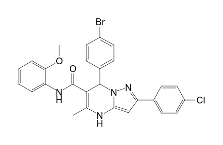7-(4-Bromophenyl)-2-(4-chlorophenyl)-N-(2-methoxyphenyl)-5-methyl-4,7-dihydropyrazolo[1,5-a]pyrimidine-6-carboxamide