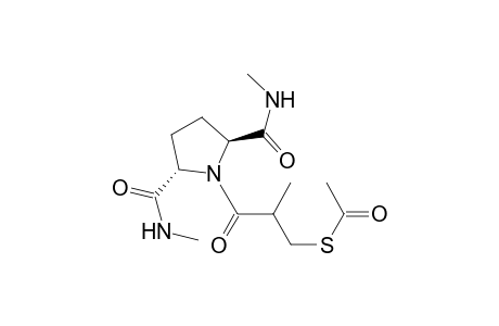 trans-1-[3-(acetylthio)-2-methylpropionyl]2,5-bis(methylaminocarbonyl)-pyrrolidine