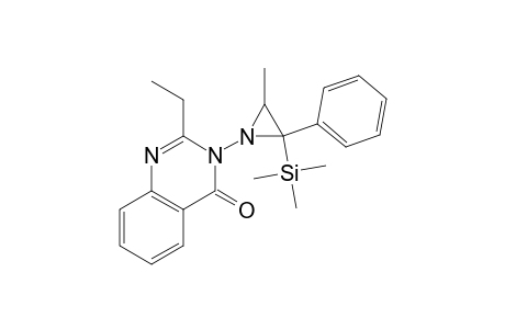 4(3H)-Quinazolinone, 2-ethyl-3-[3-methyl-2-phenyl-2-(trimethylsilyl)-1-aziridinyl]-, cis-