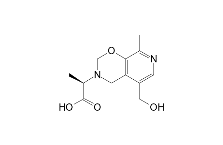 2H-Pyrido[4,3-e]-1,3-oxazine-3(4H)-acetic acid, 5-(hydroxymethyl)-.alpha.,8-dimethyl-, (R)-