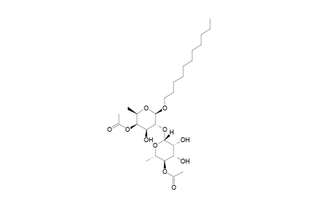 Undecyl 4-O-Acetyl-2-O-(4-O-acetyl-6-deoxy-.alpha.-l-mannopyranosyl)-6-deoxy-.beta.-D-galactopyranoside