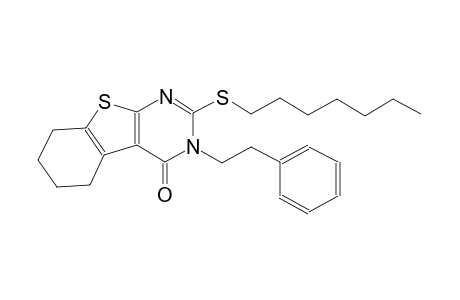 2-(heptylsulfanyl)-3-(2-phenylethyl)-5,6,7,8-tetrahydro[1]benzothieno[2,3-d]pyrimidin-4(3H)-one