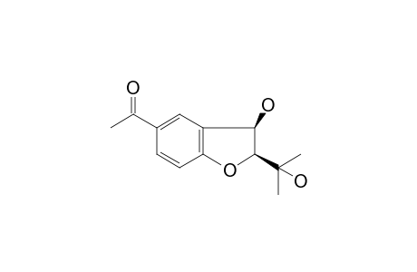 5-ACETYL-3BETA-HYDROXY-2BETA-(1-HYDROXYISOPROPYL)-2,3-DIHYDROBENZOFURANE