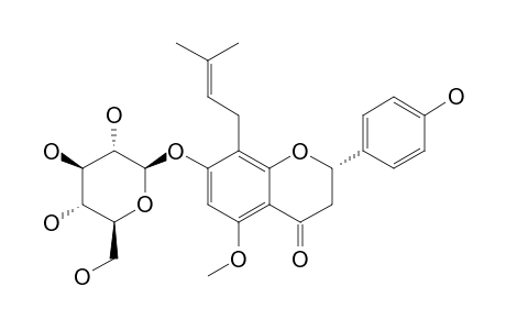 5-METHOXY-8-PRENYLMARINGENIN-7-O-BETA-GLUCOPYRANOSIDE