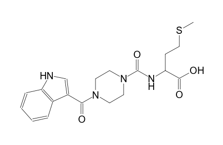 butanoic acid, 2-[[[4-(1H-indol-3-ylcarbonyl)-1-piperazinyl]carbonyl]amino]-4-(methylthio)-, (2S)-