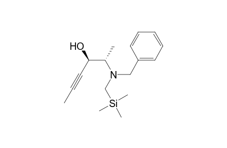 (+)-(2S,3R)-2-[N-Benzyl-N-(trimethylsilyl)methyl]amino-4-hexyn-3-ol