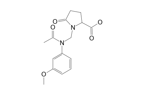 1-[(N-ACETYL-3-METHOXYANILINO)-METHYL]-PYROGLUTAMIC-ACID