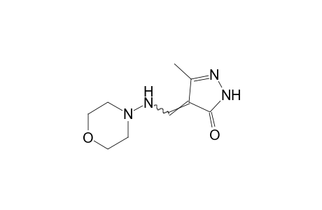 3-methyl-4-[(morpholinoamino)methylene]-2-pyrazolin-5-one