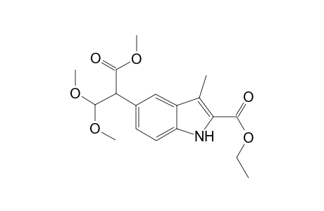 Methyl 2-(2,2-Dimethoxymethyl-(2-ethoxycarbonyl-3-methyl-1H-indole-5-yl)acetate