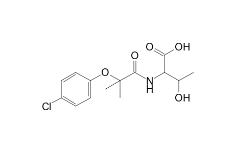 2-[2-(p-chlorophenoxy)-2-methylpropionamido]-3-hydroxybutyric acid