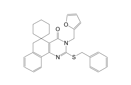 2-(benzylthio)-3-(furan-2-ylmethyl)-3H-spiro[benzo[h]quinazoline-5,1'-cyclohexan]-4(6H)-one