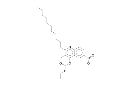 Quinolin-4-ol, 3-methyl-6-nitro-2-undecyl-, ethylcarbonate