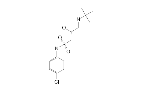 N-(4-CHLOROPHENYL)-3-(1,1-DIMETHYLETHYLAMINO)-2-HYDROXY-PROPANE-1-SULFONAMIDE