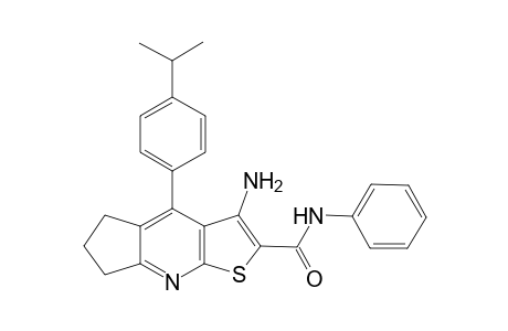 3-Amino-4-(4-isopropyl-phenyl)-6,7-dihydro-5H-1-thia-8-aza-S-indacene-2-carboxylic acid phenylamide