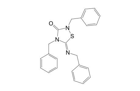 5-BENZYLIMINO-2,4-DIBENZYL-1,2,4-THIADIAZOLIDIN-3-ONE