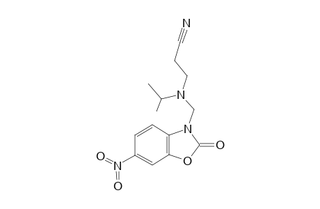 3-(Isopropyl[(6-nitro-2-oxo-1,3-benzoxazol-3(2H)-yl)methyl]amino)propanenitrile